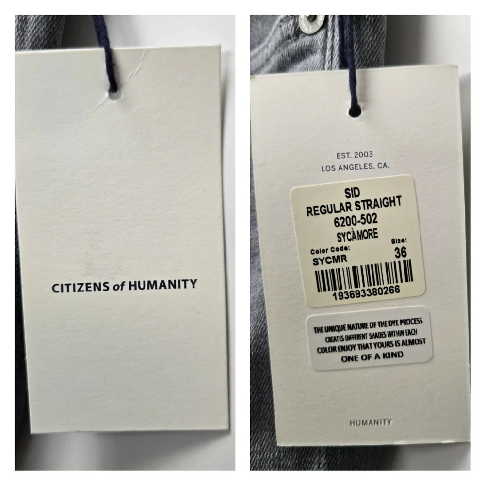 Citizens of Humanity SID Regular Straight‎ Jeans Sycamore Gray